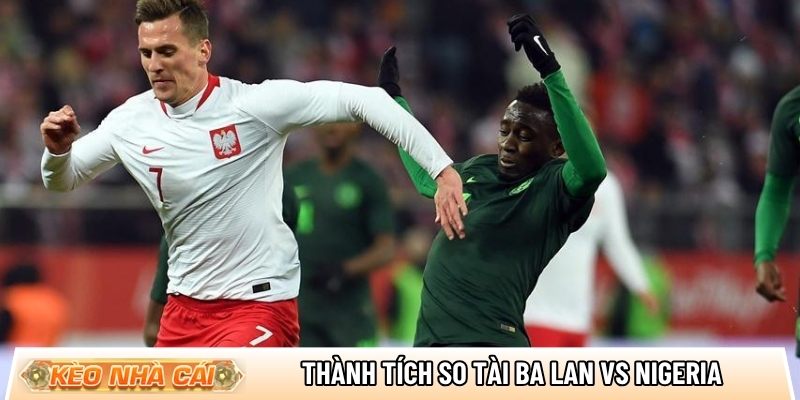 Thành tích so tài giữa Ba Lan vs Nigeria